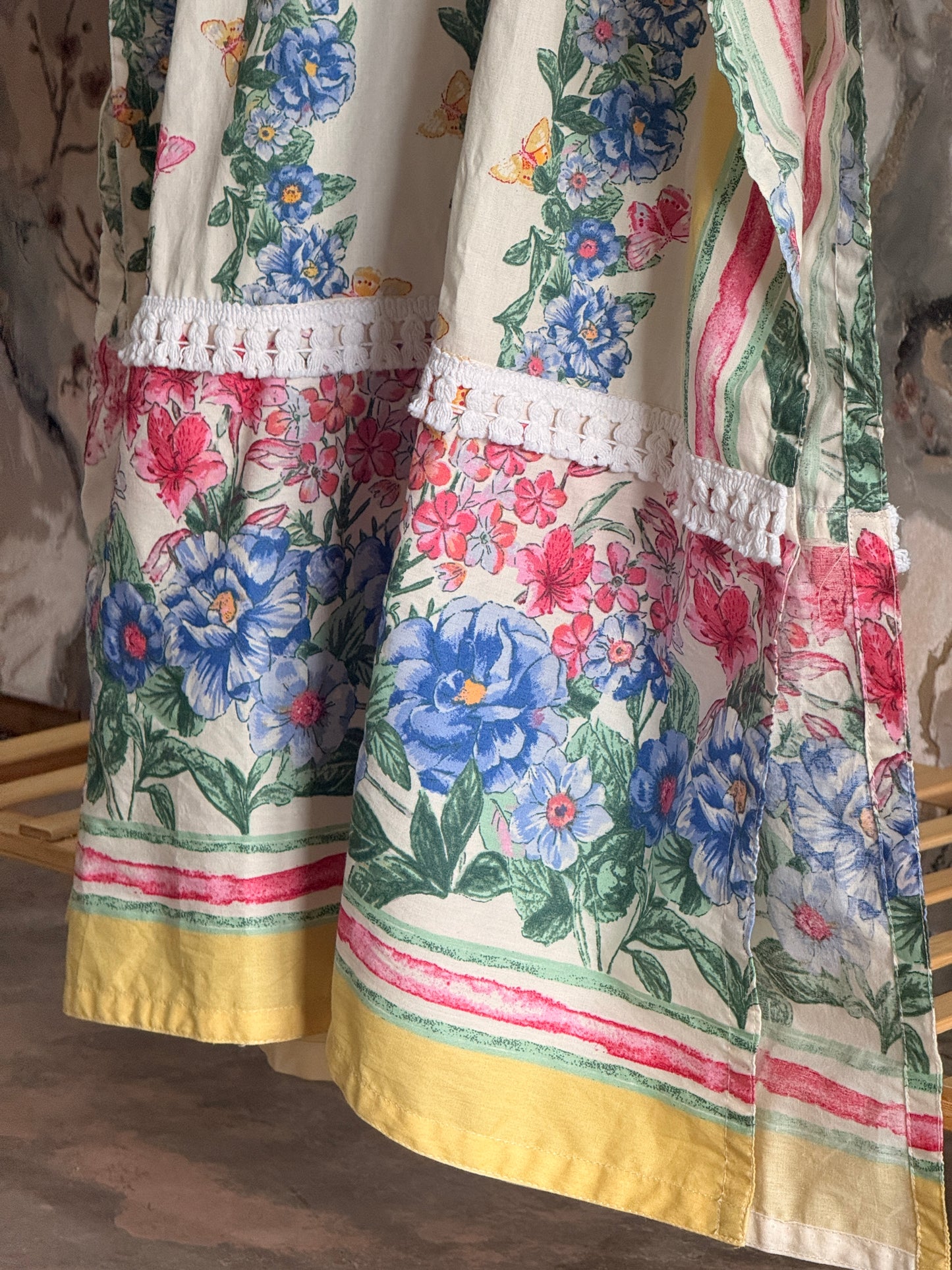 3-Piece Butterfly Floral Co Ord with Aari Work; and Complementary Floral Lace